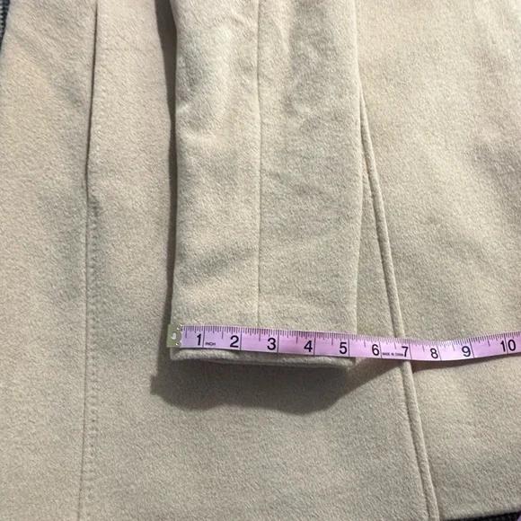 Calvin Klein Wool Polyester Cashmere Blend Tan Camel Coat Jacket - Picture 8 of 16